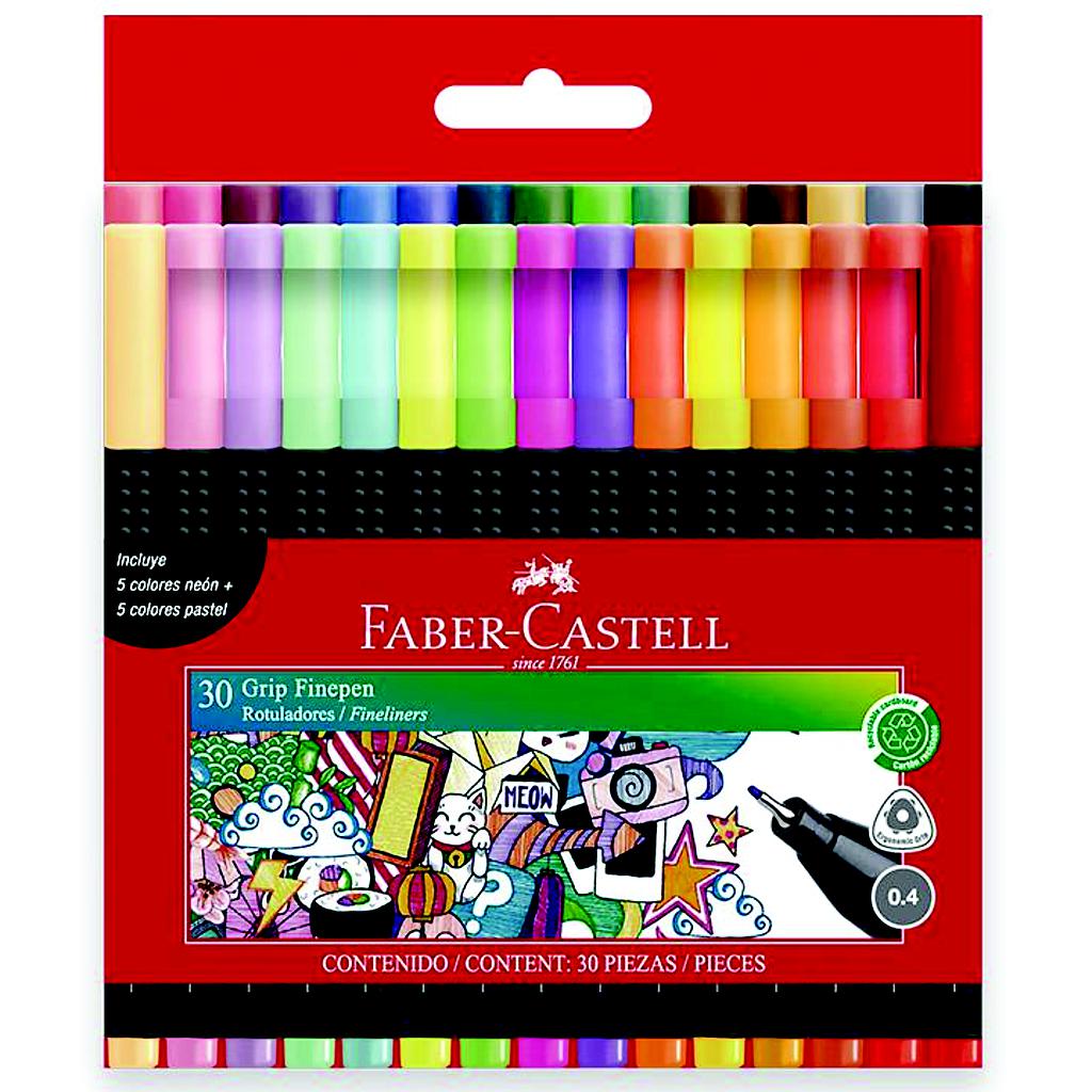 PLUMON GRIP FINEPEN X 30 - FABER CASTELL