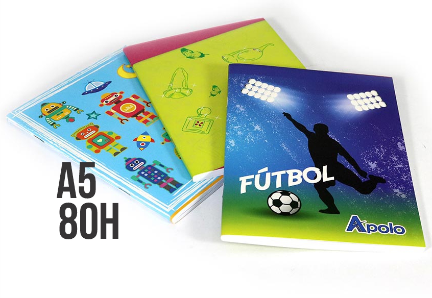 CUADERNO CUADRI A5 80h - APOLO
