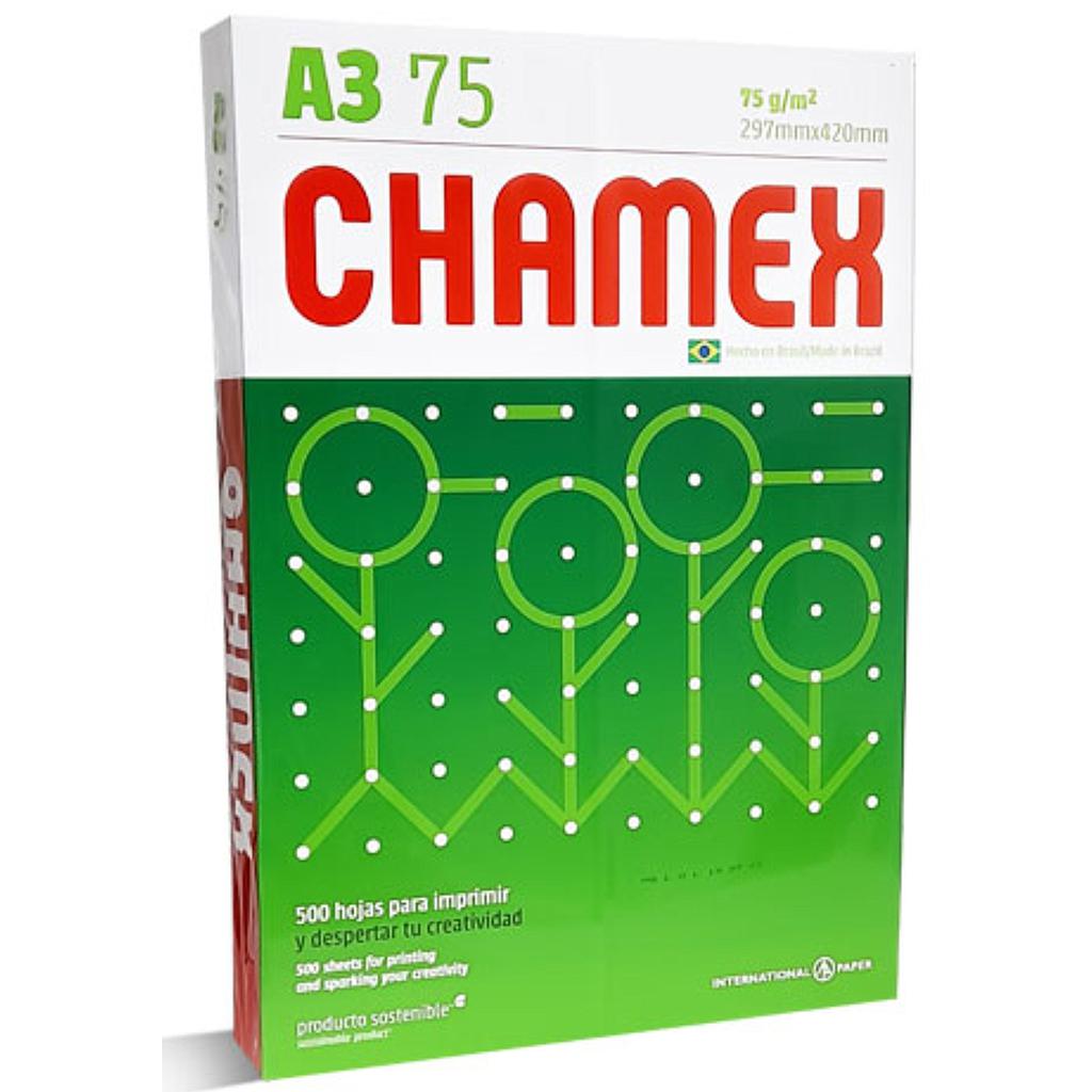 PAPEL HOJA BOND  A3 75gr  - CHAMEX