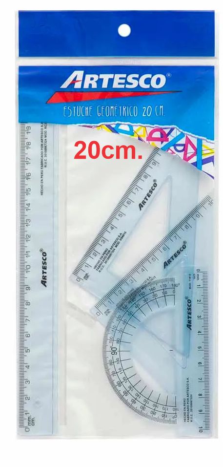 REGLA ESCUADRA 20 CM- ARTESCO
