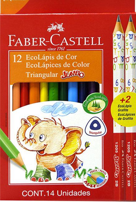 COLORES JUMBO  X12 + 2 - FABER CASTELL