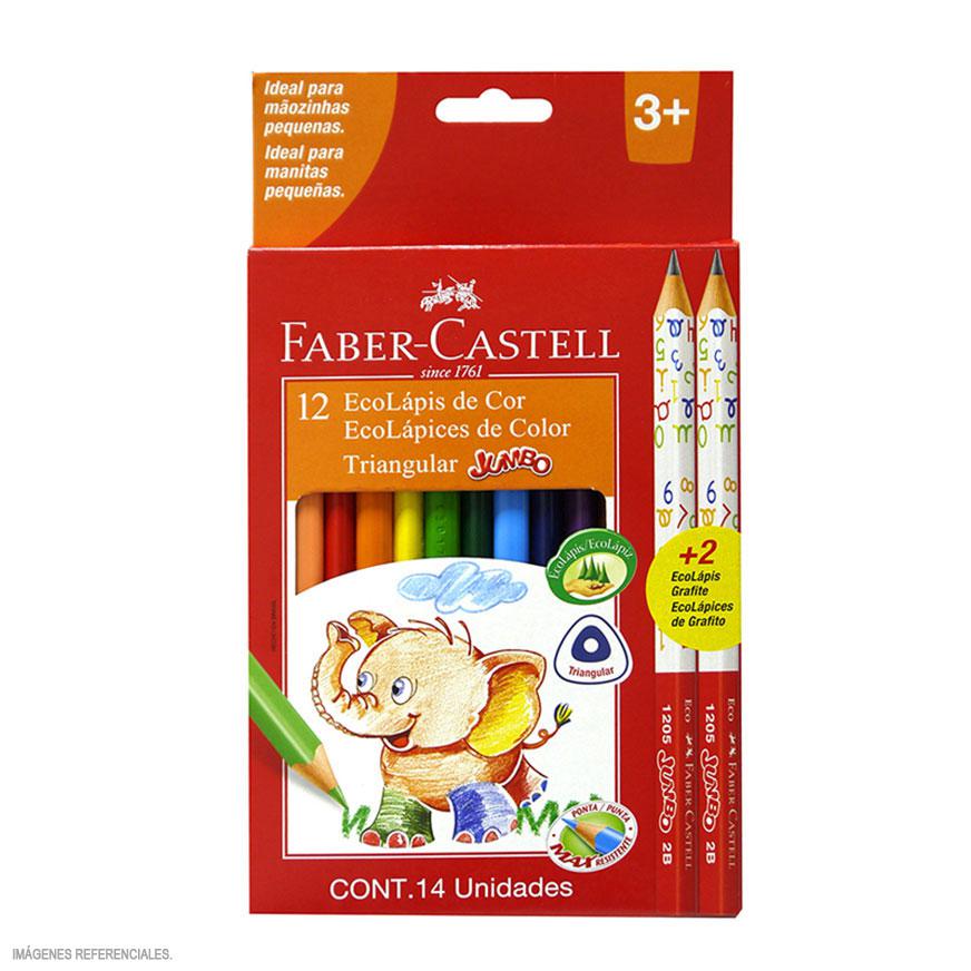 COLORES JUMBO  X 12 + 2 - FABER CASTELL