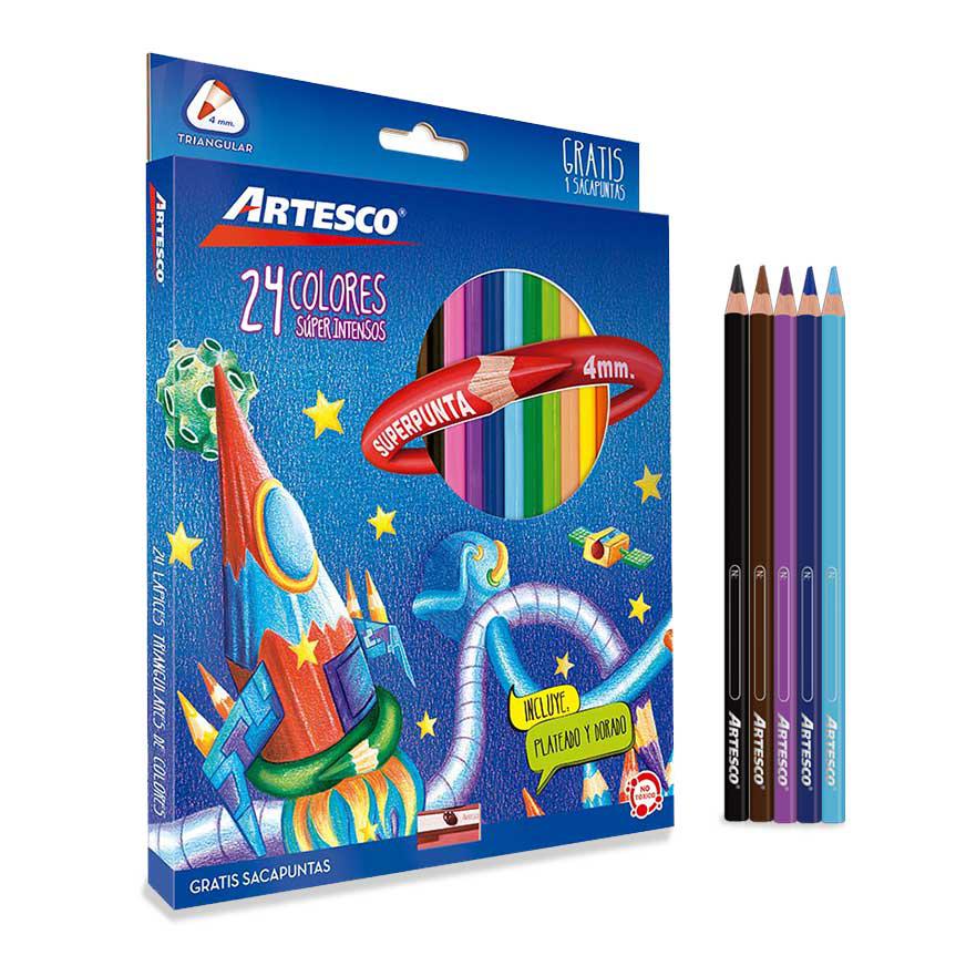 COLORES TRIANGULAR X 24 - ARTESCO