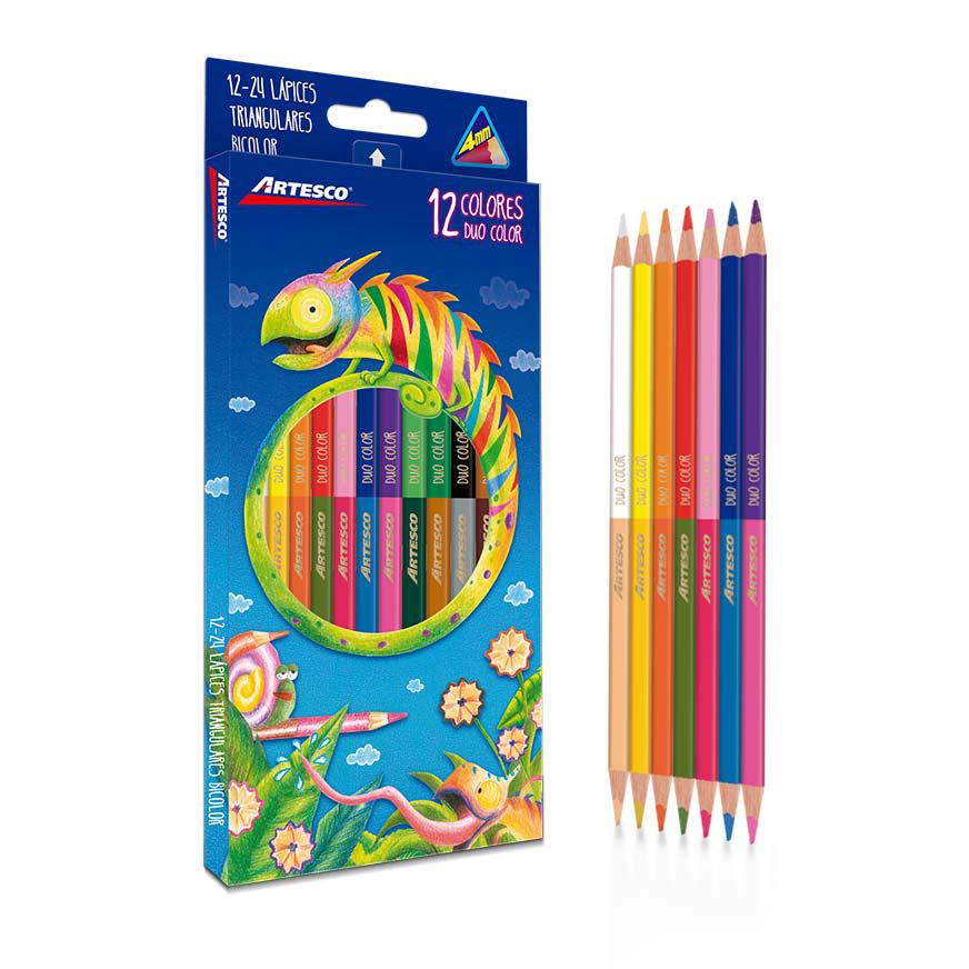 COLORES X 12/24  DUO TRIANGULAR - ARTESCO