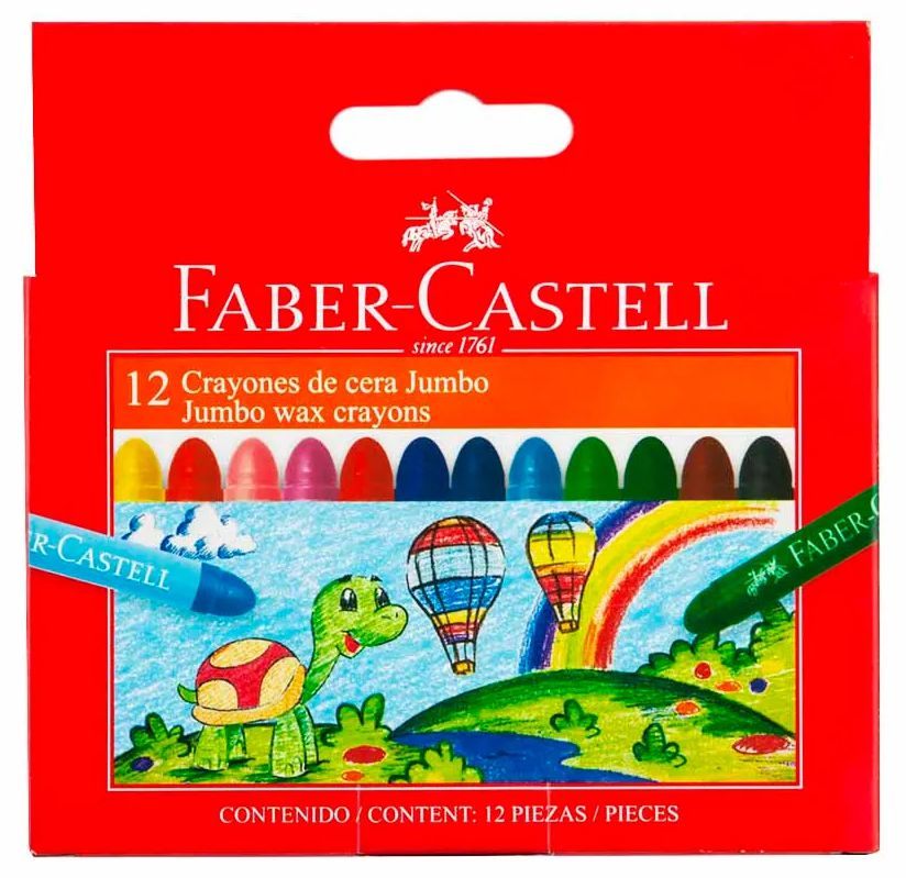 CRAYONES JUMBO X12 - FABER CASTELL
