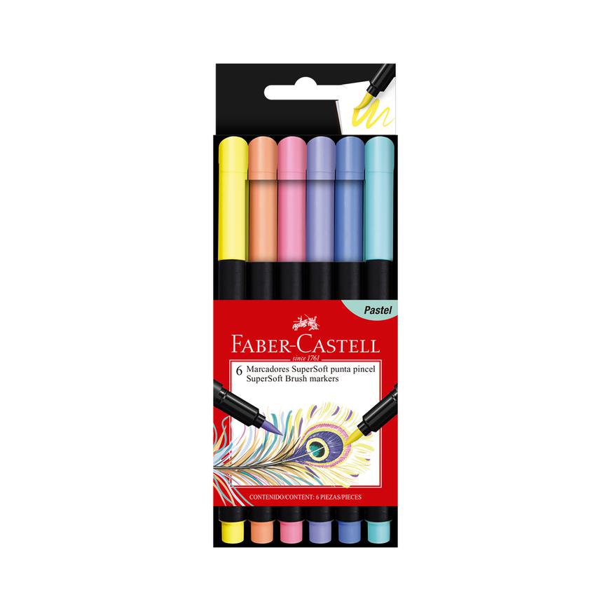 PLUMON SUPERSOFT X 6 UNI PASTEL, FABER