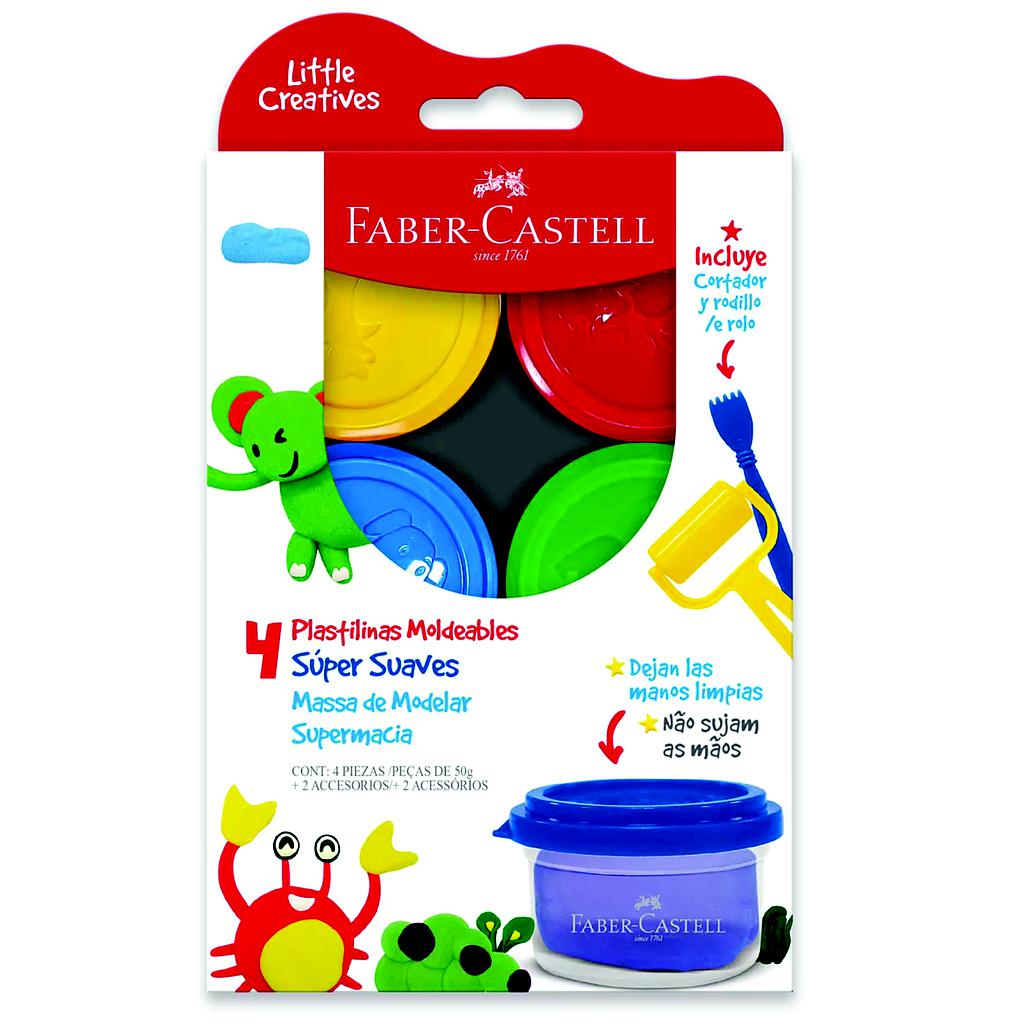 MASITA MOLDEABLE GLITTER NEON X 4 - FABER CASTELL