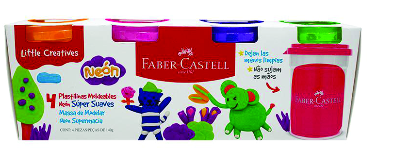 MASITA MOLDEABLE NEON X 4 (140 GR) - FABER CASTELL