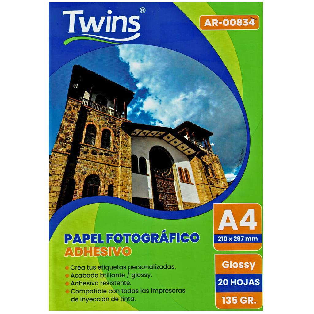 PAPEL FOTOGRAFICO ADHESIVO 135 GR - TWINS