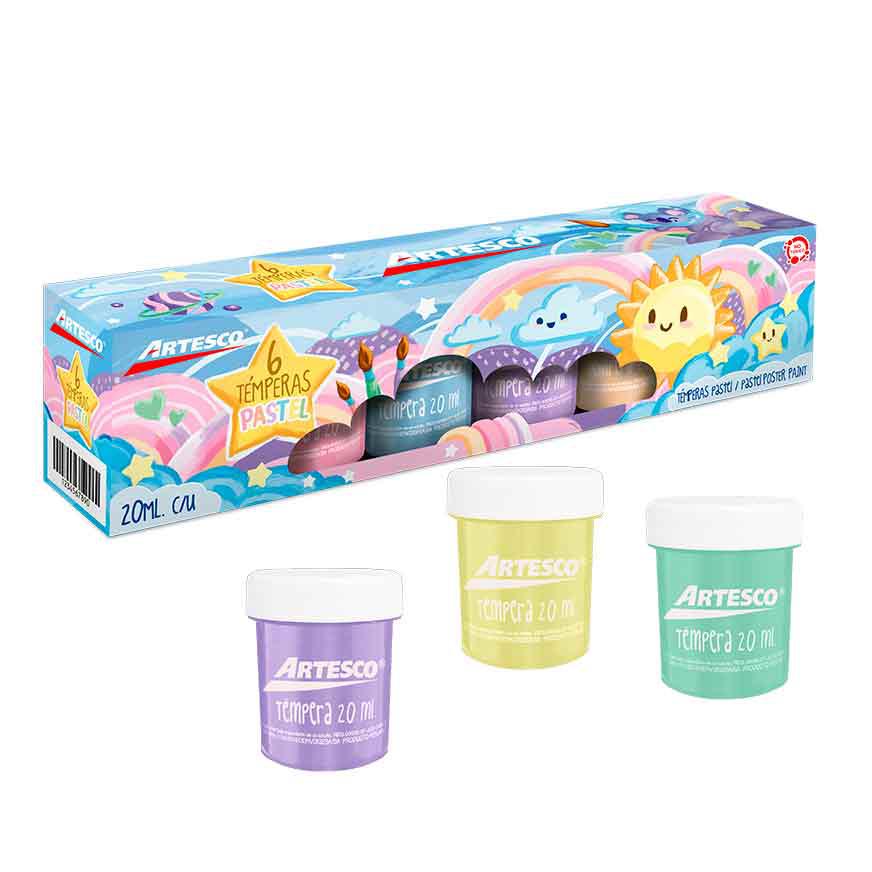 TEMPERAS PASTEL SET X 6 - ARTESCO