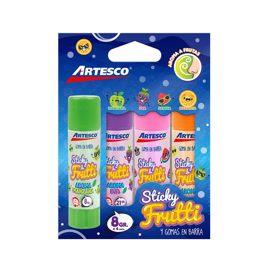 GOMA EN BARRA 8gr X4 STICKY FRUTTI - ARTESCO