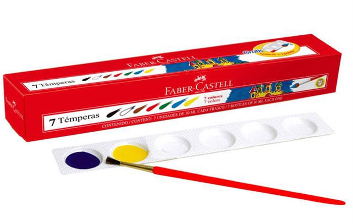 SET DE TEMPERA 30ml X 7 - FABER CASTELL 
