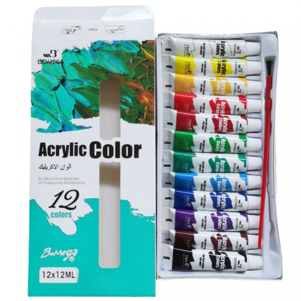 PINTURA ACRYLICA SACHET X12 - BOMEGA