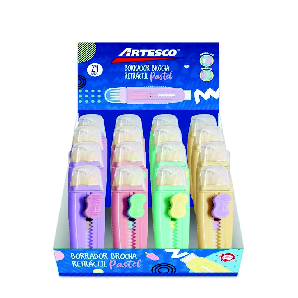 BORRADOR BROCHA RETRACTIL PASTEL - ARTESCO