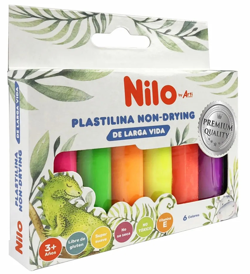 PLASTILINA NON DRYING NEON - NILO ARTI