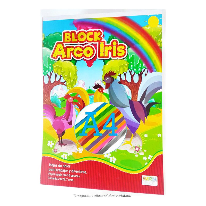 BLOCK ARCOIRIS  A4 100 HJS TRIVEX