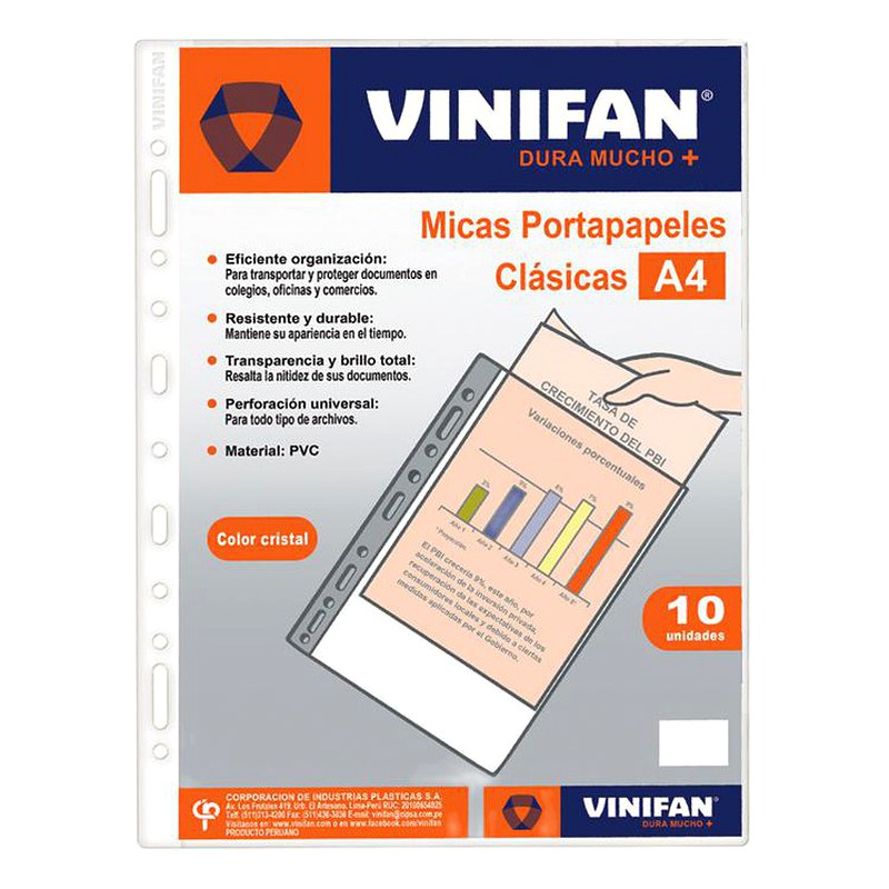 MICA PORTAPAPELES A4 X10 - VINIFAN/ARTESCO