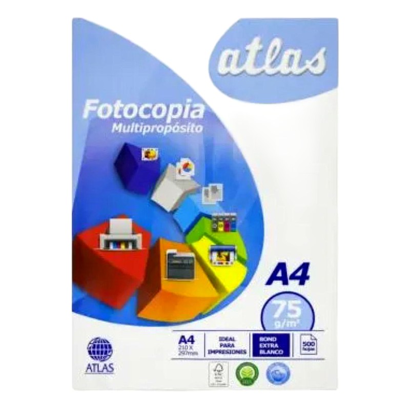 PAPEL HOJA BOND (500hjs) A/4 75gr 