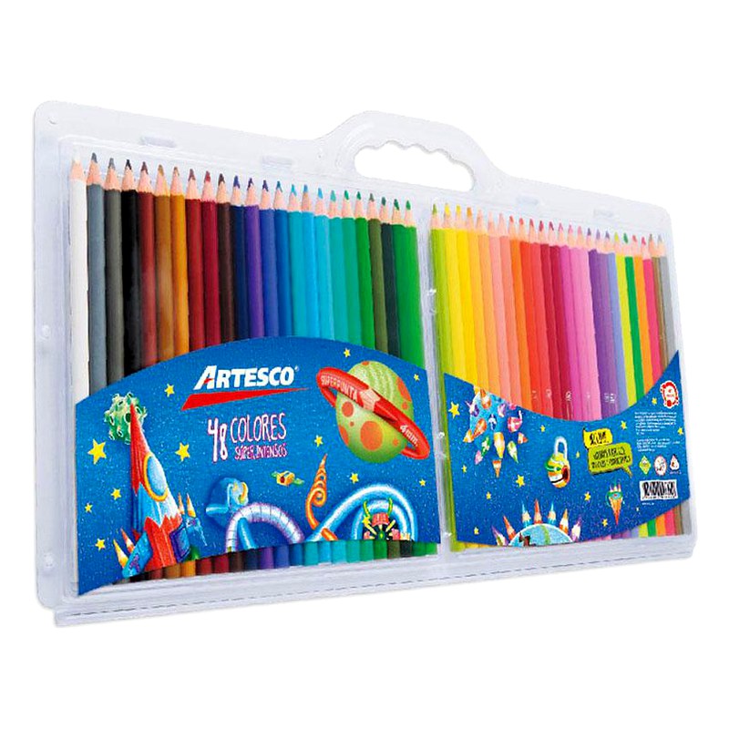 COLORES X 48 LARGOS TRIANGULAR  ARTESCO