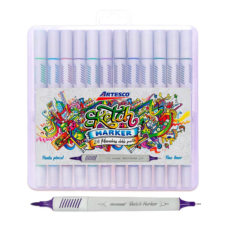 PLUMON SKETCH MARKER X 24 DUO ARTES