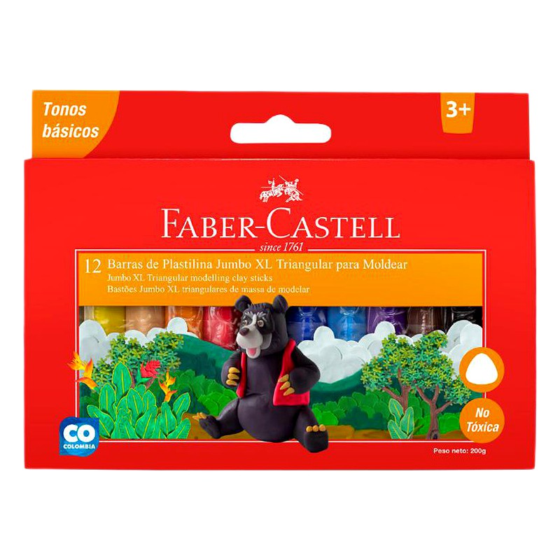 PLASTILINA X12  JUMBO XL - FABER