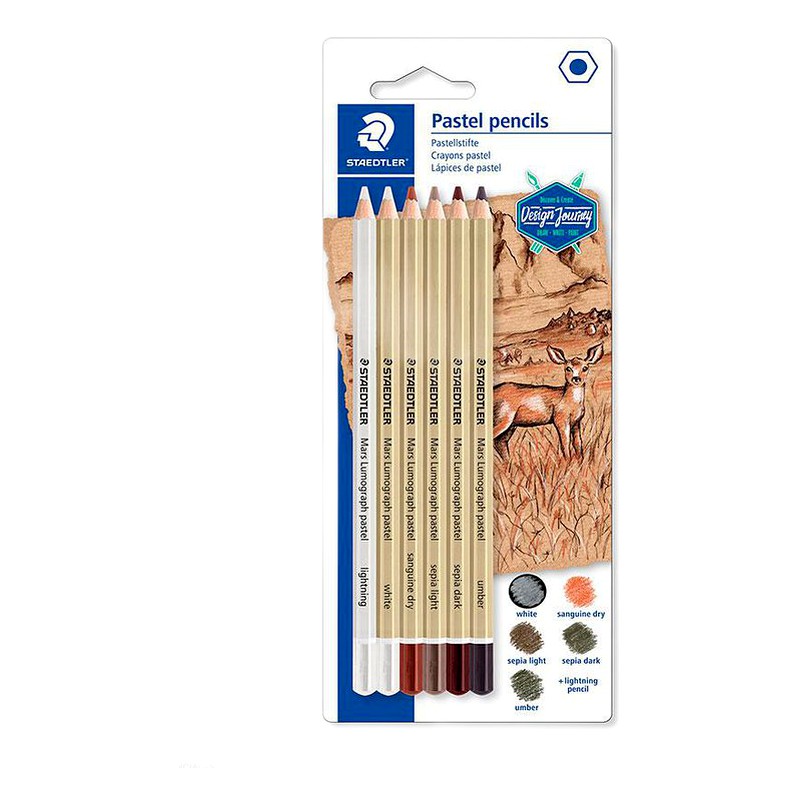 LAPIZ PASTEL SEPIA/SANGUINA X6 - STAEDTLER