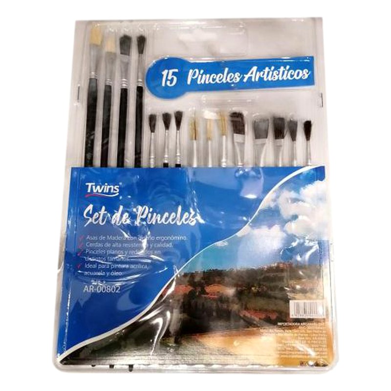 PALETA C/ PINCEL X 15 UNI - TWINS