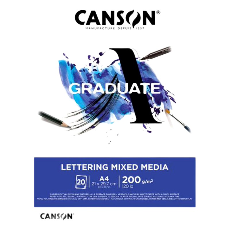 BLOCK Lettering GRADUATE A4 200Gr 20H - CANSON