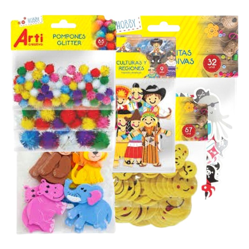 PACK FIGURAS ADHESIVA - ARTI CREATIVO