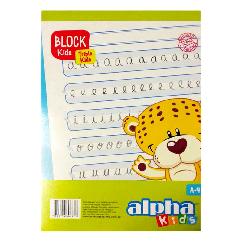 BLOCK A4 TRIPLE KIDS 50HJS - ALPHA