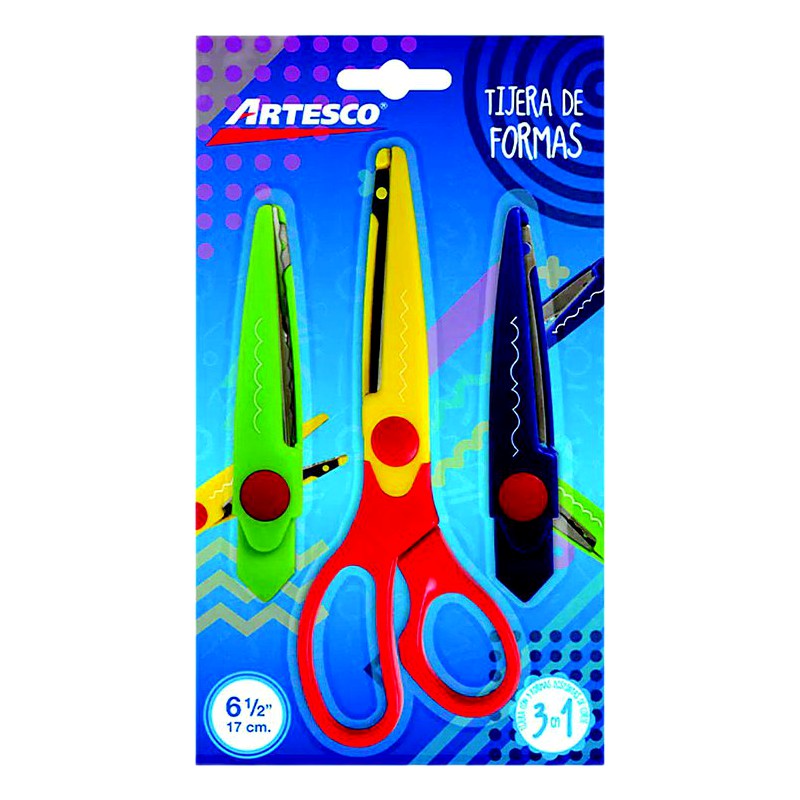 TIJERA FORMAS X 3   ARTESCO