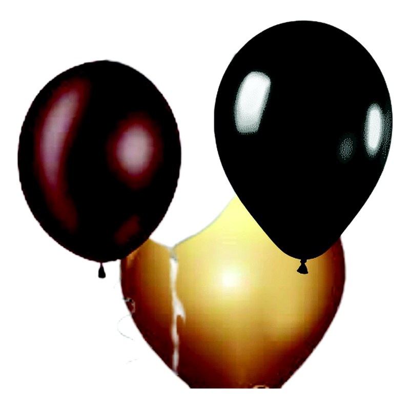 GLOBO MARRON,NEGRO,PLATEADO N°7