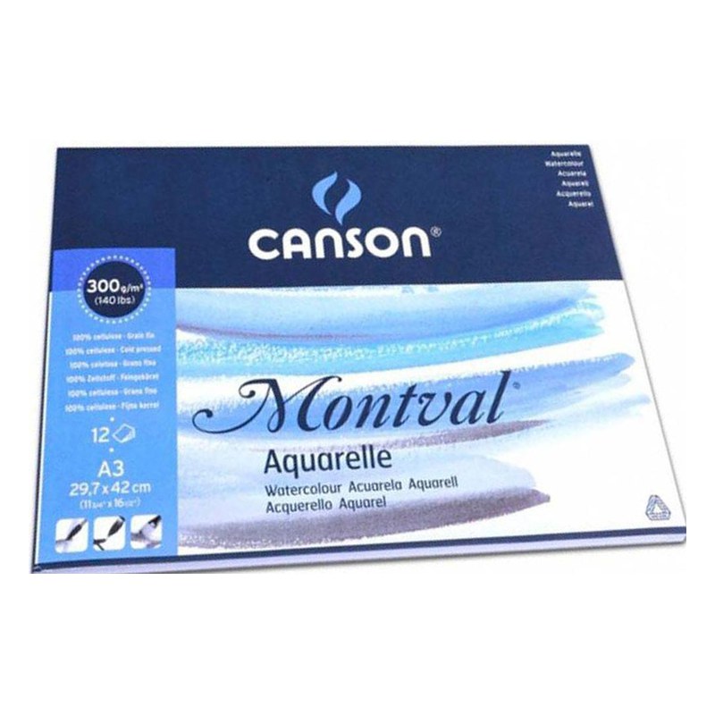 BLOCK AQUA A3, 12HJ 300GR CANSON