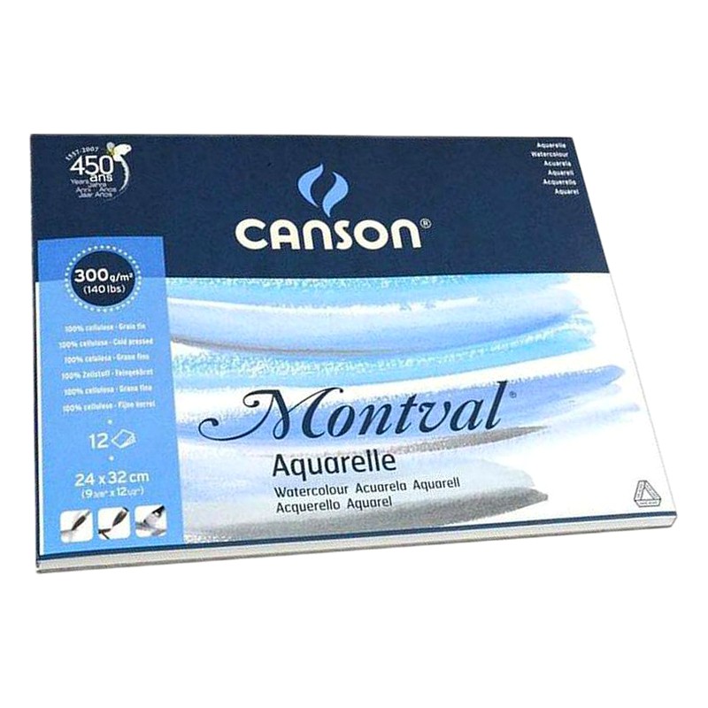 BLOCK AQUA A4, 24X32 12HJ 300 GR- CANSON