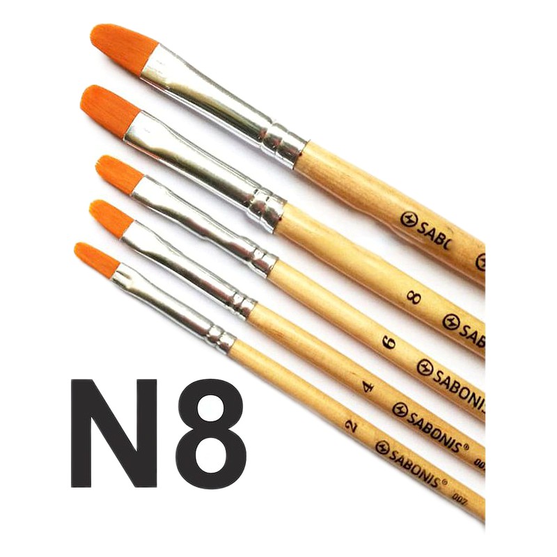 PINCEL DE MADERA CREMA VARIOS N8