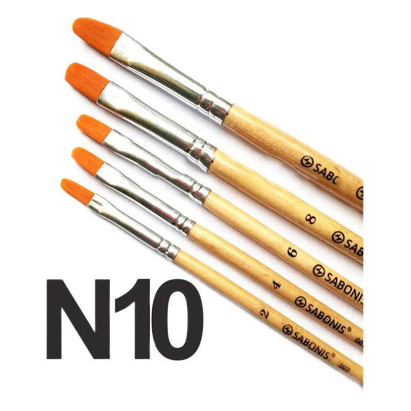 PINCEL DE MADERA CREMA VARIOS N10