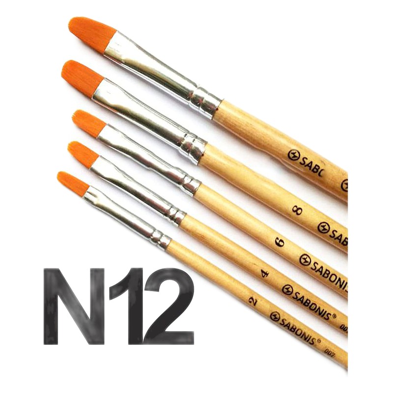 PINCEL DE MADERA CREMA VARIOS N12