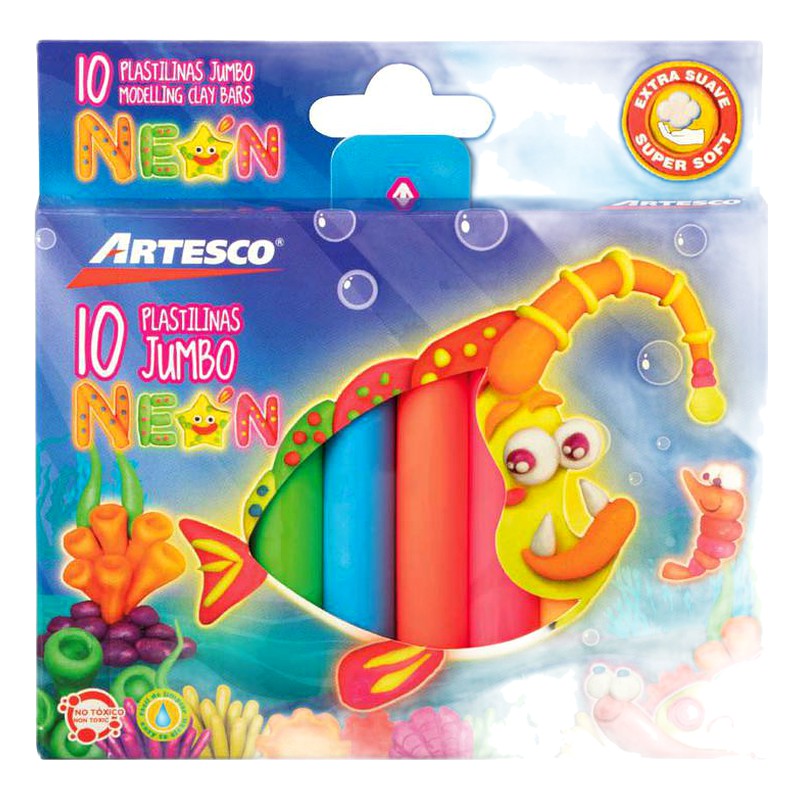 PLASTILINA JUMBO NEON - ARTESCO